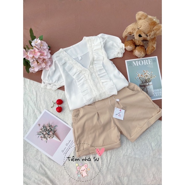 [SALE BỎ MẪU] - Set áo voan quần kaki sang chảnh tiểu thư cho bé gái (08-30kg)