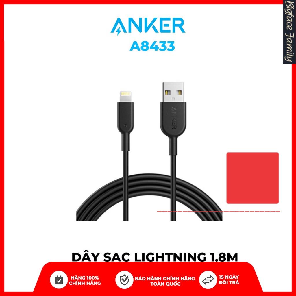 Cáp sạc ANKER Powerline II Lightning cho iPhone iPad- Dài 1.8m - A8433
