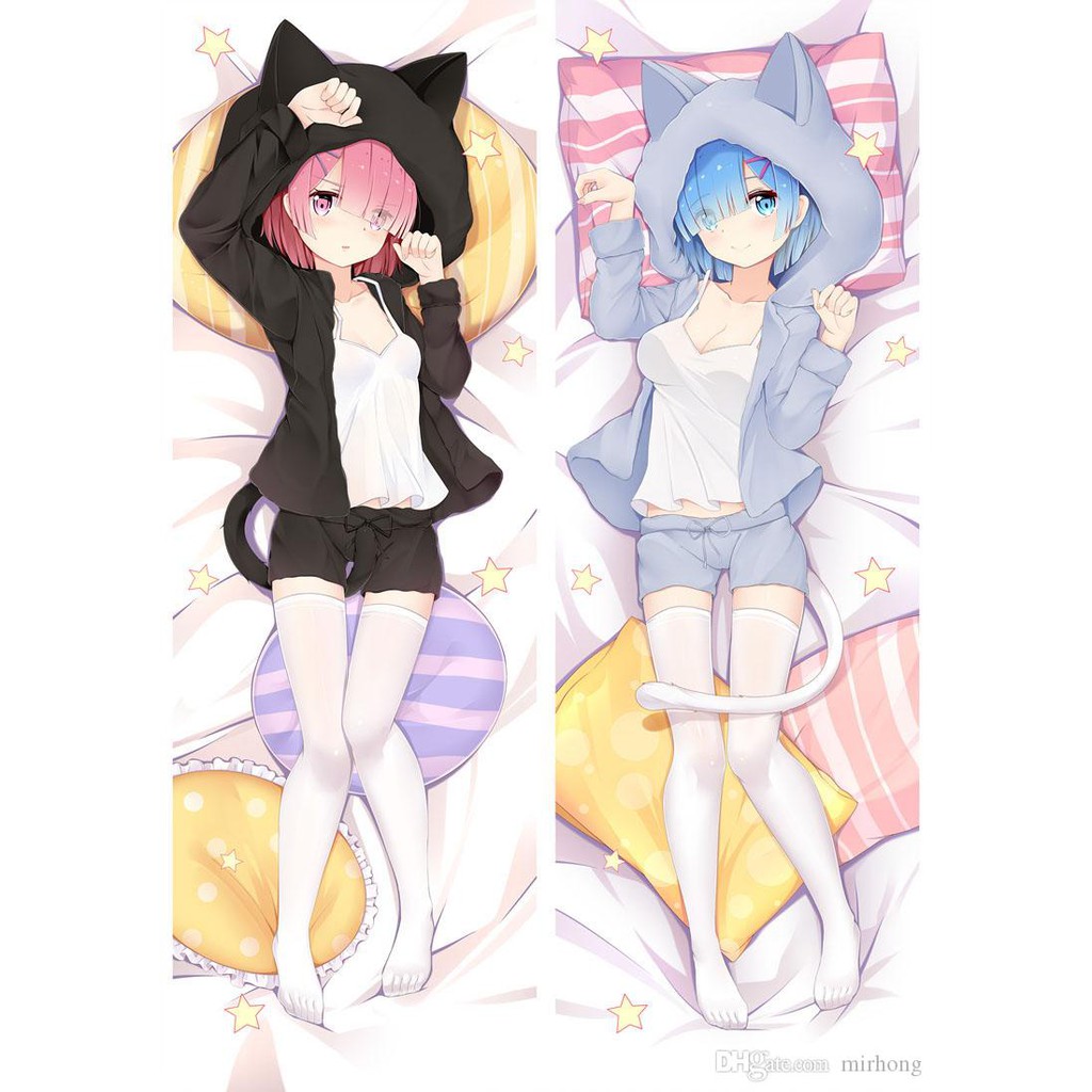 Gối ôm dài anime ram rem có ruột bông 1mx40cm (nhận in theo yêu cầu)