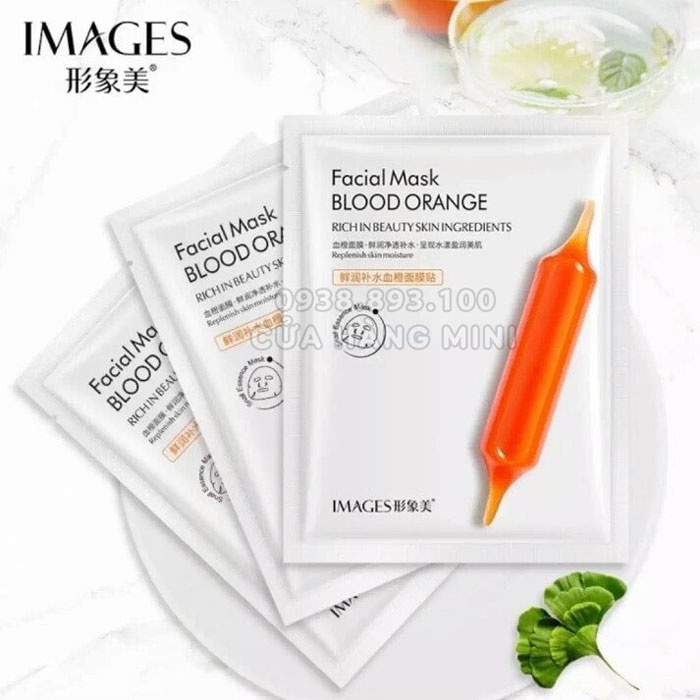 Mặt Nạ Giấy Dưỡng Trắng Da IMAGES Facial Mask Blood Orange