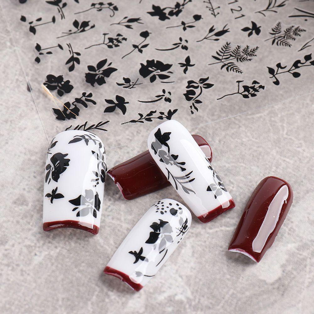 Miếng Dán Trang Trí Móng Tay Hình Hoa Lá Mùa Hè