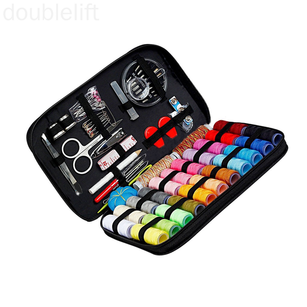98pcs Travel Sewing Kit Needle Thread Tape Scissor Set Multi-Function Quilting Stitching Embroidery Craft Tools doublelift store