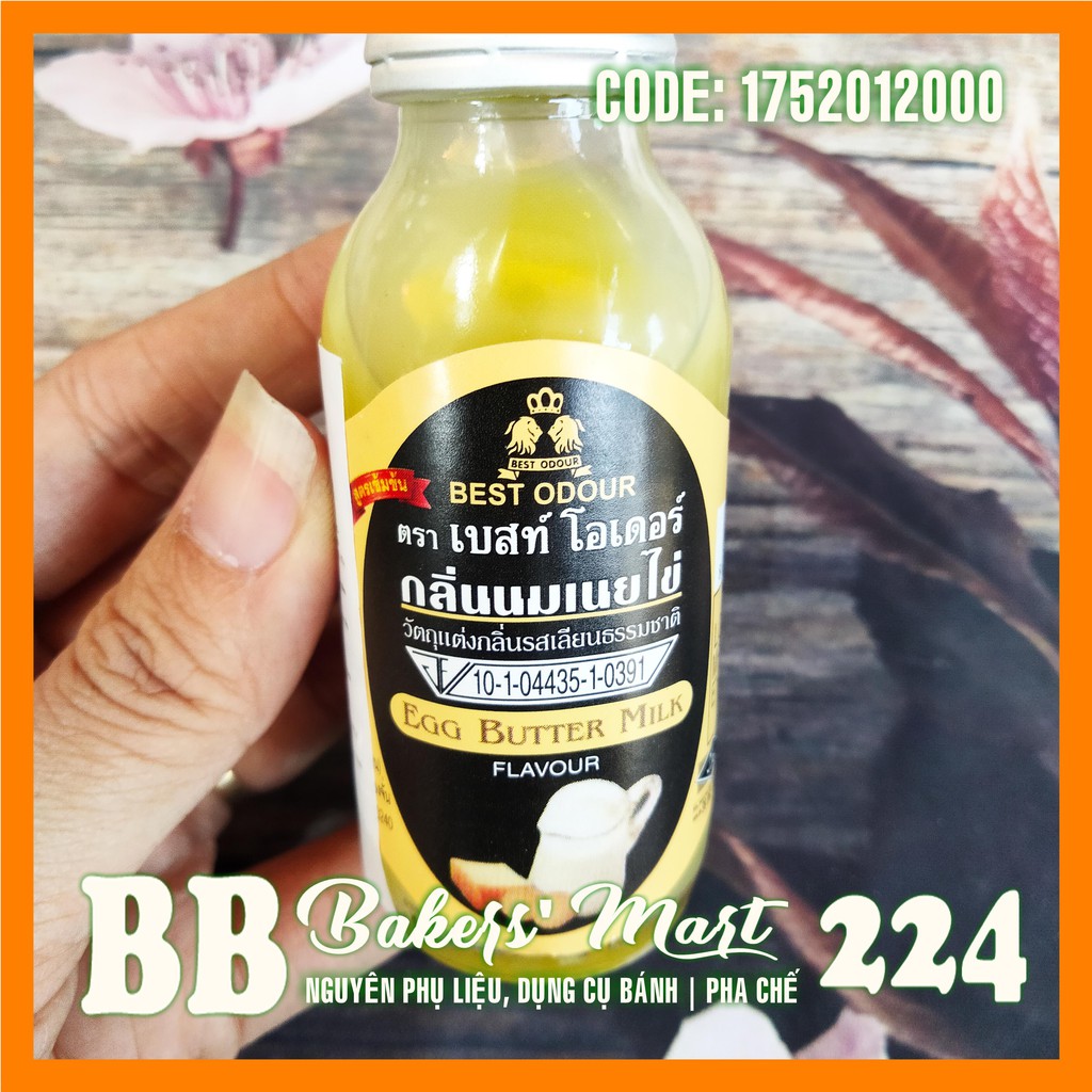 💥 HÀNG CHUẨN 💥 Hương mùi Bơ Trứng Sữa EGG BUTTER MILK Best Odour Thái Lan - Chai 30ml