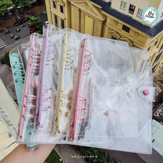 Vỏ planner trong suốt còng màu