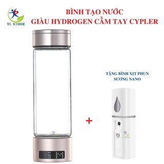 Bình tạo nước ion kiềm giàu hydro Cypler tốt cho sức khỏe  [tặng máy phun xịt sương nano mini]