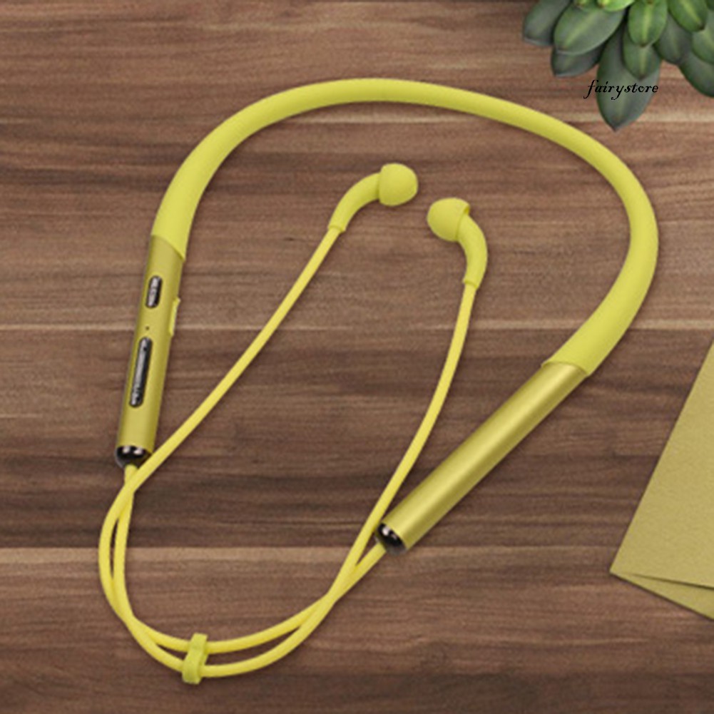Tai Nghe Bluetooth Fs + Chống Bức Xạ Kiểu Dáng Thể Thao Có Dây Đeo Cổ