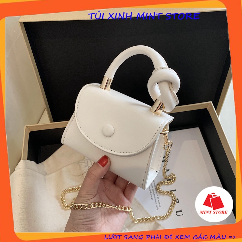 Túi mini đeo chéo nữ đi chơi da trơn mềm nhỏ nhắn dễ thương PK 346