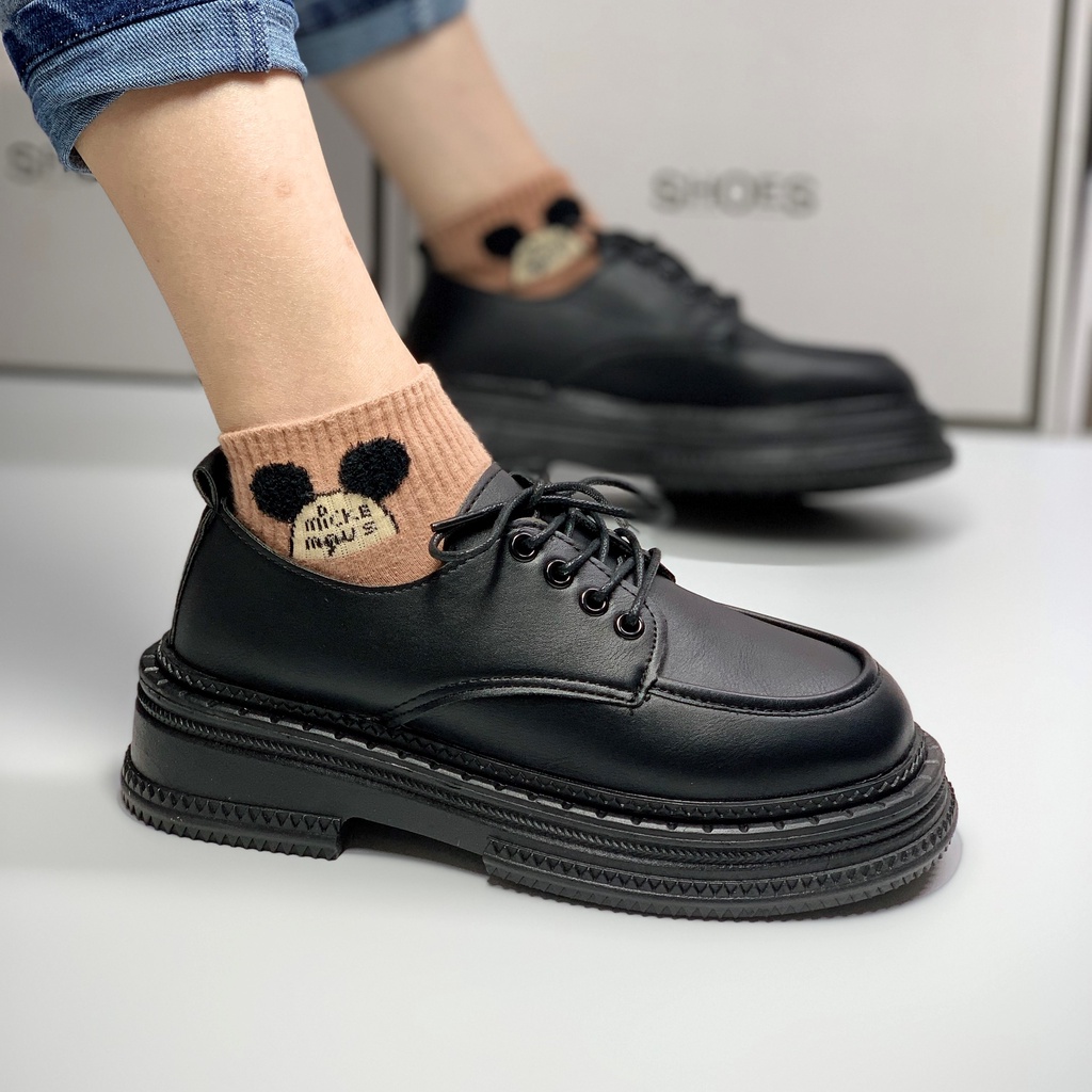 GIÀY OXFORD KELLY DA MỊN ĐẾ KẾP HỌA TIẾT ĐỘC QUYỀN LOVESHOES MÃ D777