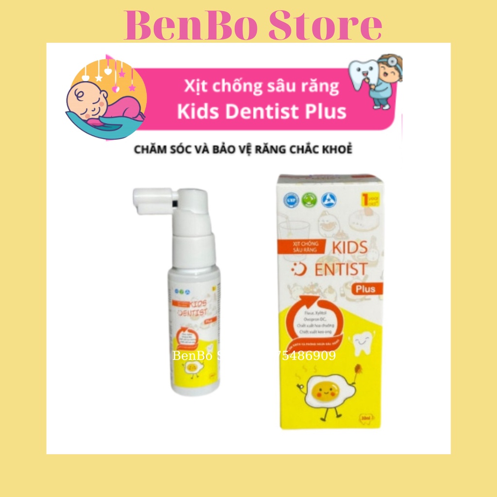 Xịt Chống Sâu Răng KIDS DENTIST PLUS Cho Bé Từ 1 Tuổi, An Toàn Cho Bé Nuốt Được