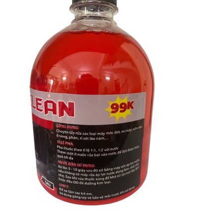 ( Tặng vòi xịt ) Dung dịch tẩy lóc máy không chạm super clean 500ml