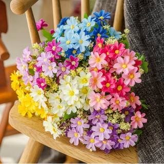 Hoa giả chùm Cánh Bướm siêu xinh 25-30 bông rực rỡ sắc màu, để bàn, trang trí, nội thất