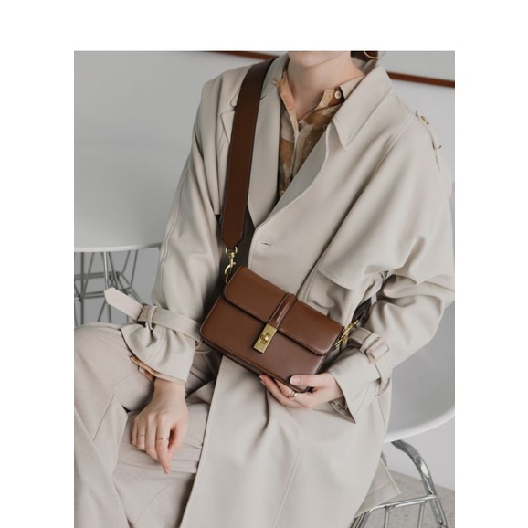 Túi đeo chéo 2 màu nâu, đen