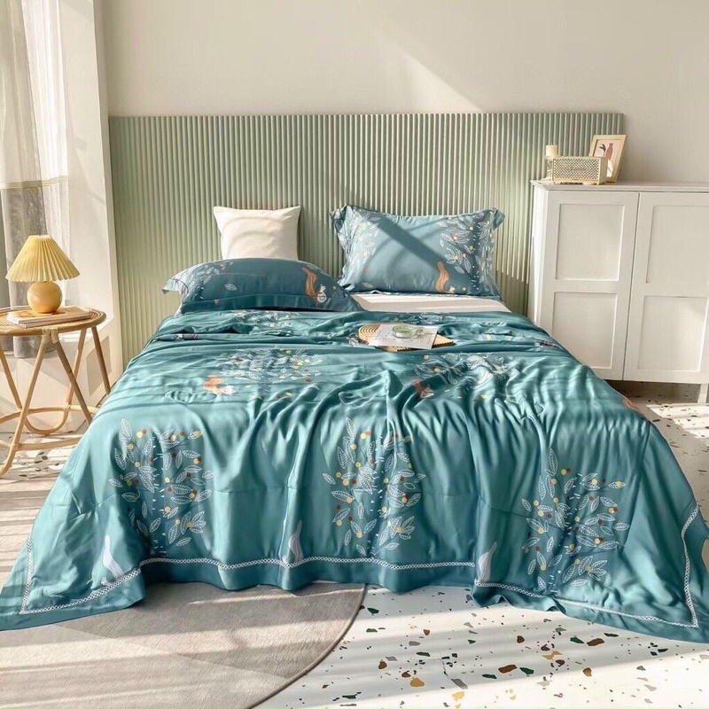 Chăn lụa thái siêu mềm mát Cực phẩm, Lô hội kháng khuẩn loại 1