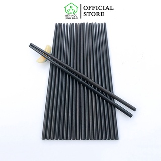 Đũa Mun Sừng Cao Cấp HAHANCO_Gỗ Mộc Siêu Sạch_Bộ 10 Đôi Tròn [CTL701MT]