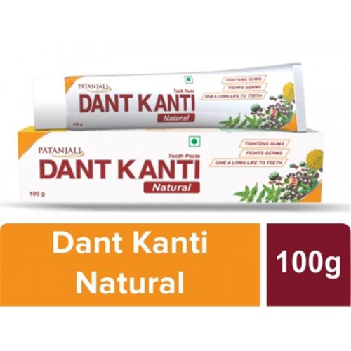 PATANJALI DANT KANTI Natural Toothpaste - Kem đánh răng dược liệu Ấn Độ 100g