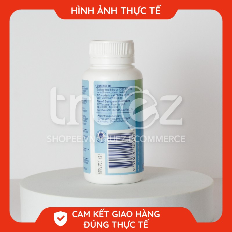 Viên nhai bổ sung Canxi vị cam chanh [ÚC] Ostelin Calcium & Vitamin D3 Chewable [Chính hãng]