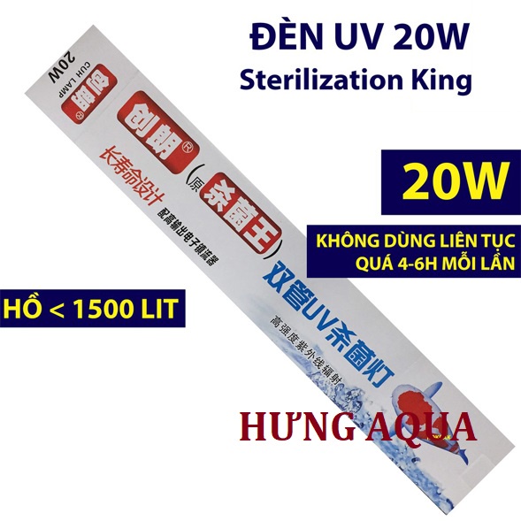 Đèn UV diệt rêu tảo, diệt khuẩn bể cá, hồ Koi, hồ thủy sinh Sterilization King cho hồ trên 1000L