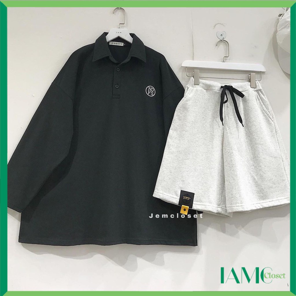 Quần Short Quần Đùi Nữ Vải Nỉ Lưng Thun Form Rộng Unisex Co Gĩan Thỏa Mái Có Dây Kéo - 2389 IAMC.Closet