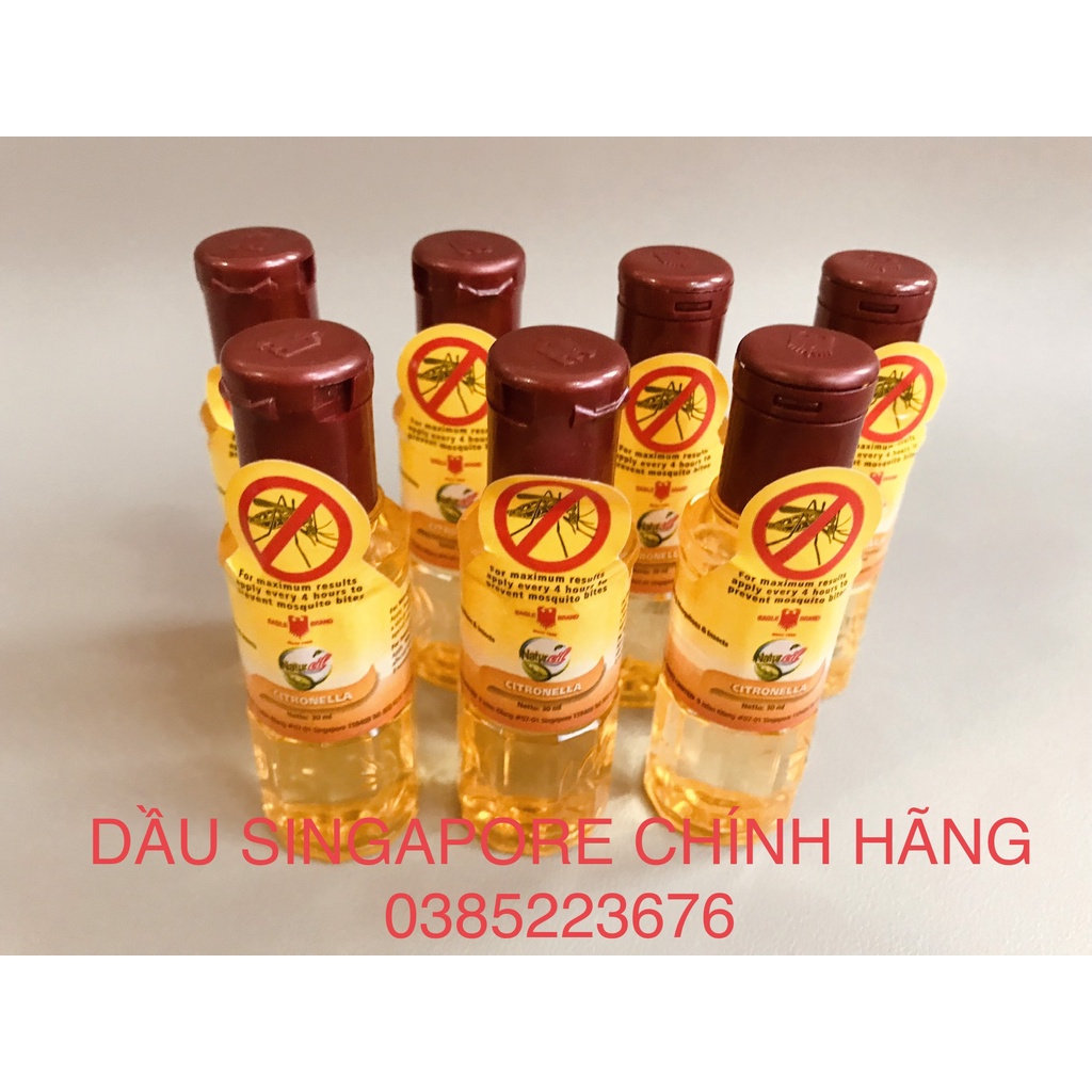 Dầu chống muỗi Natur Oil Citronella tinh chất sả hiệu con Ó  Singapre