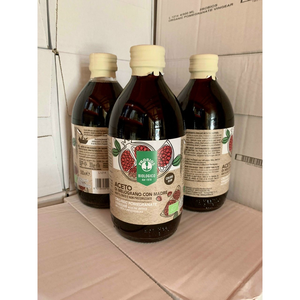 Giấm Táo - Lựu - Dừa hữu cơ  ProBios 500ml