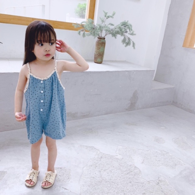 Jumpsuit đũi Nhật size 80-120 (1-5/6y)