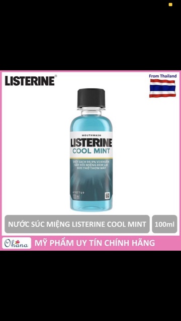 ✅[CHÍNH HÃNG] NƯỚC SÚC MIỆNG LISTERIN 100ml-Thái Lan