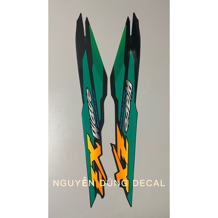 Nguyên bộ tem  Wave ZX màu xanh lá _ NguyenDungDecal