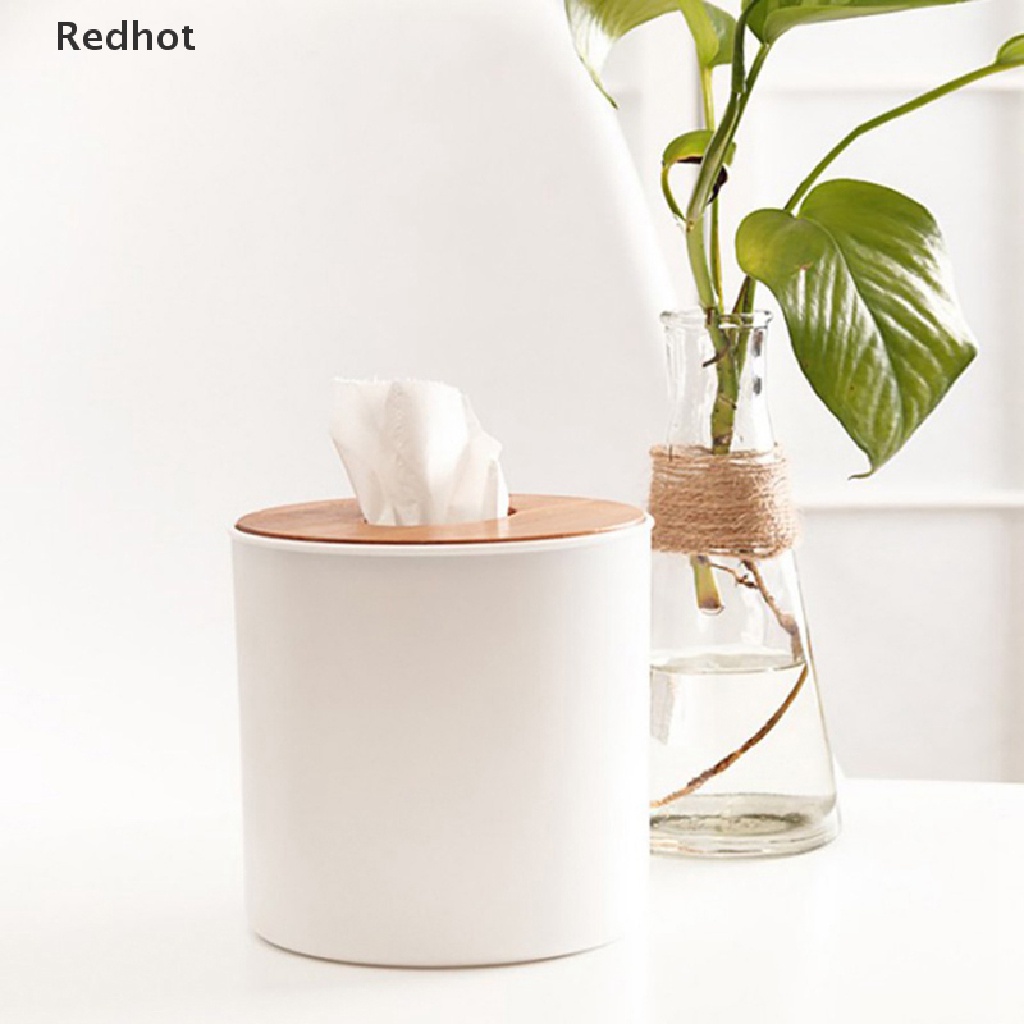 &lt; Redhot &gt; Hộp Đựng Khăn Giấy Vệ Sinh Bằng Gỗ Trơn