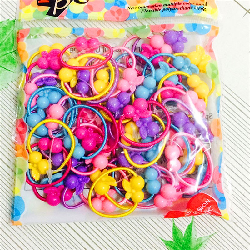 Thun Cột Tóc Đính Hạt Hoạt Hình Dễ Thương Cho Bé