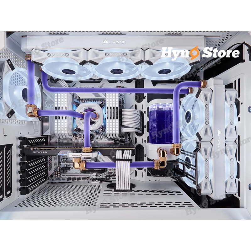 Ống cứng Corsair Hydro X Series XT Hardline nhám trắng OD14 combo 3M Tản nhiệt nước custom - Hyno Store