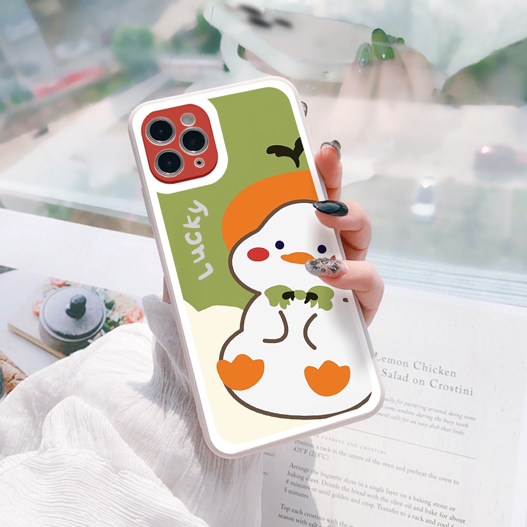 Ốp lưng iphone Vịt Cute bóng cạnh vuông 6/6plus/6s/6splus/7/7plus/8/8plus/x/xr/xs/11/12/13/pro/max/plus/promax G11