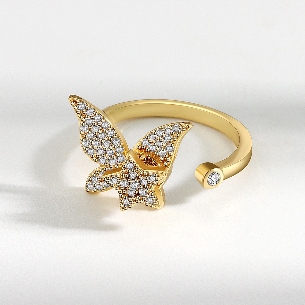Nhẫn Hình Bướm Có Thể Xoay Và Điều Chỉnh Giúp Giảm Căng Thẳng