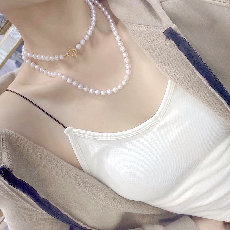 Vòng cổ 8-9ly dài 120cm khóa OT