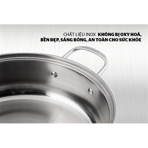 Nồi lẩu inox 1 đáy Sunhouse SHL24 - Sử dụng với mọi loại bếp