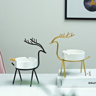 Gạt tàn thuốc hình hươu (kim loại)