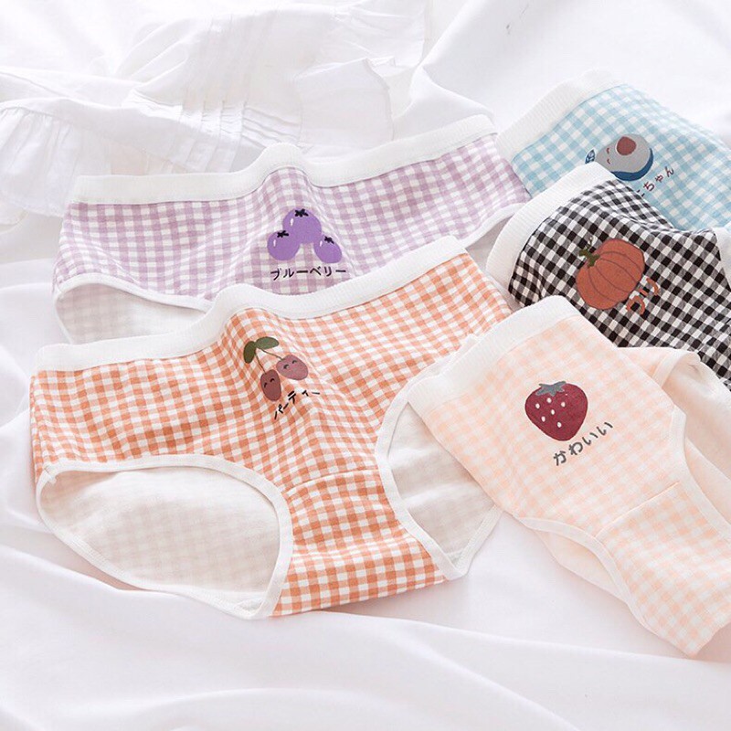 [ VINTAGE ] Set 5 Quần Chip Cute - Cotton Co Dãn Thoải Mái - Đủ Size - Có Thể Làm Quà Tặng - Kèm Túi Zip - 5 Quần Xinh !