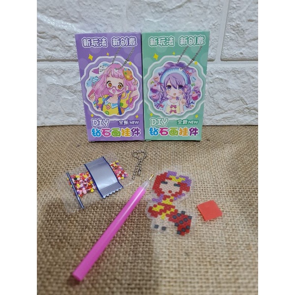 HỘP TỰ LÀM MÓC KHÓA ĐÍNH HẠT ĐÁ DIY 3D (LOẠI NHỰA MỎNG), MÃ MY-225401, DYT-1232