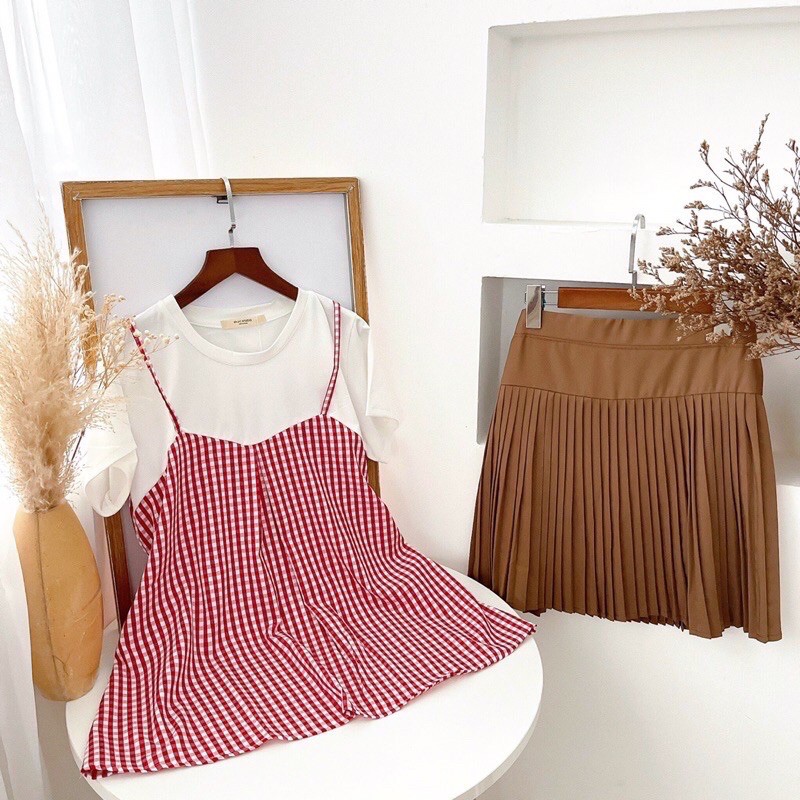 Áo Bầu Yếm Kẻ Hàng Thiết Kế Cao Cấp A36, Kiểu Dáng Xinh Xắn Trẻ Trung Mẹ Mặc Thoải Mái Tới Sinh