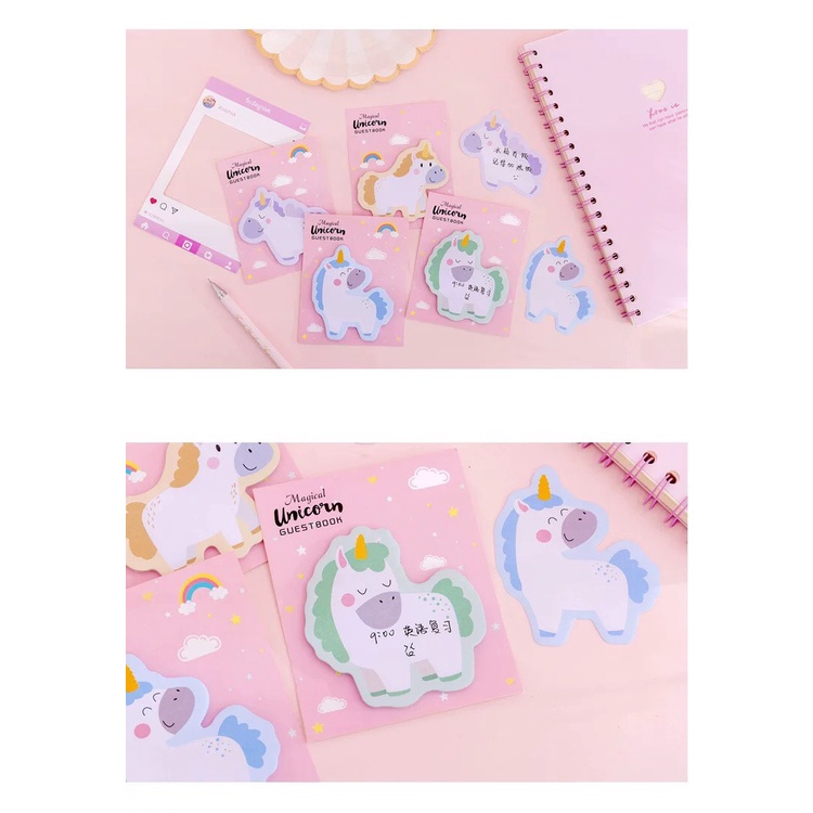 Giấy nhớ giấy ghi chú dán tường tiện dụng nhỏ gọn phong cách Hàn Quốc