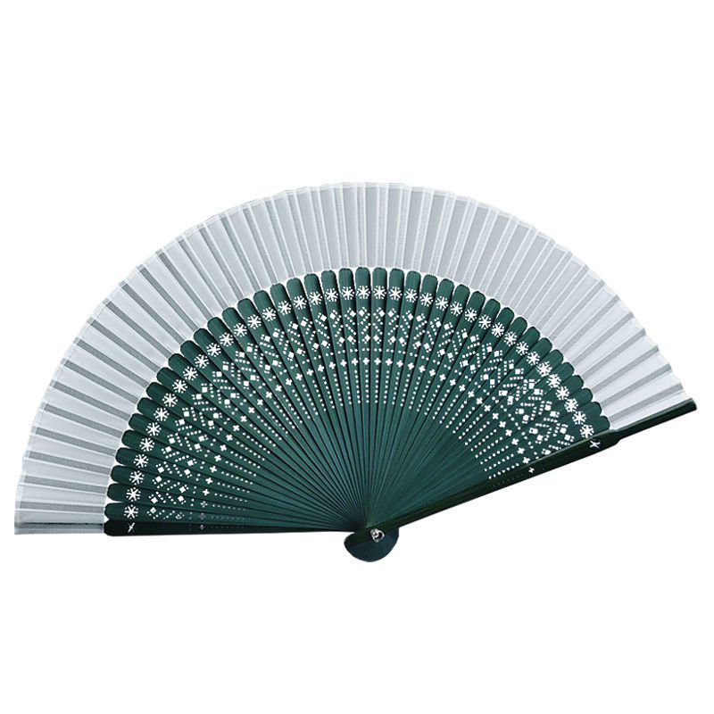 Quạt Xếp Cầm Tay Vải Lụa Màu Trơn Phong Cách Trung Hoa m5TB