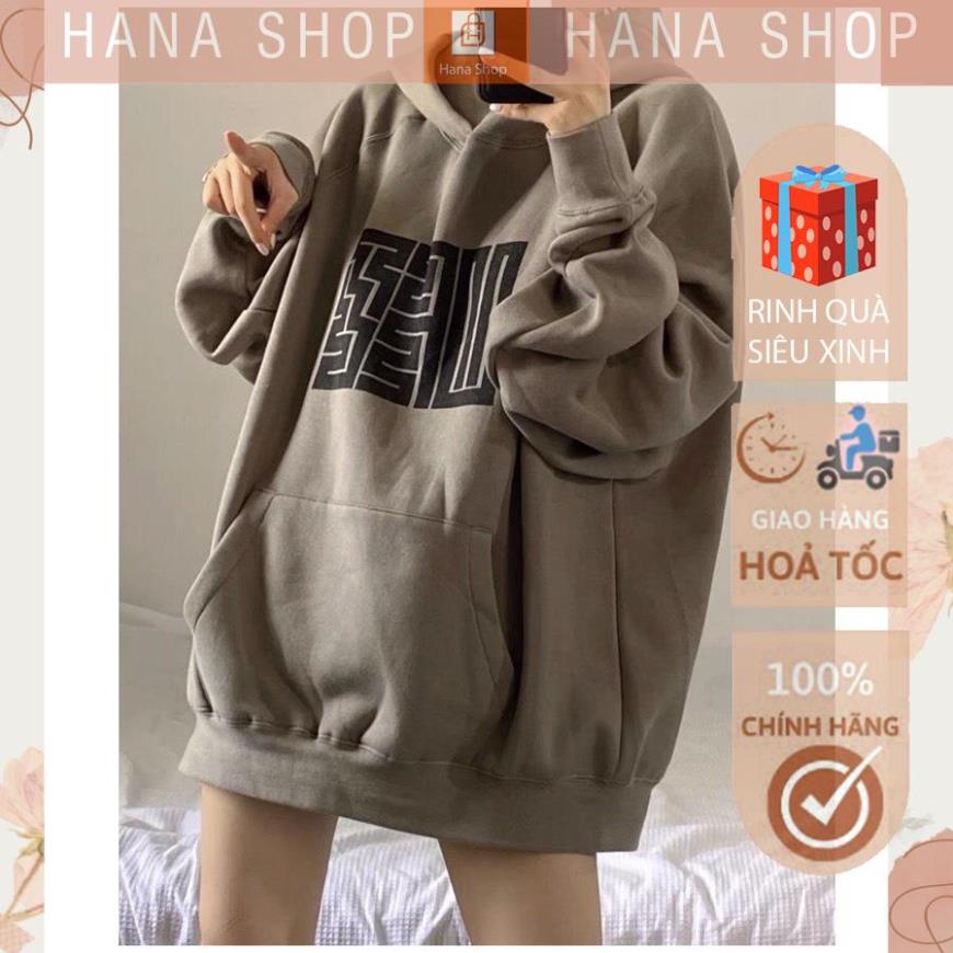 [Hàng Cao Cấp]   Áo Hoodie Unisex Nỉ Nâu ,xinh nhức nách,  dưới 65kg  - Kèm Mũ Dáng Rộng Cực Chất G086 | BigBuy360 - bigbuy360.vn