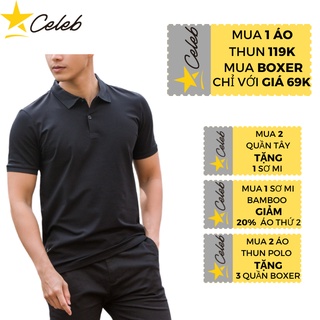 Áo Thun Nam Polo Trơn Tay Ngắn CELEB Nhiều Màu