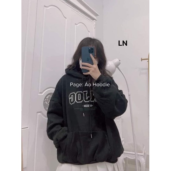 Áo nỉ hoodies in chữ ENJOG mũ 2 lớp