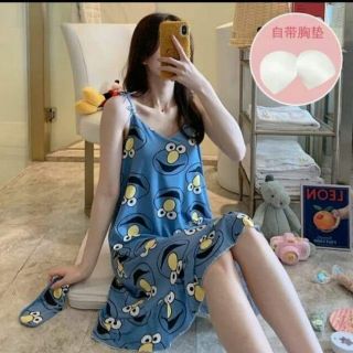 Váy ngủ 2 dây có đệm mút ngực