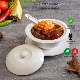 Thố tiềm, chưng yến trắng sứ
