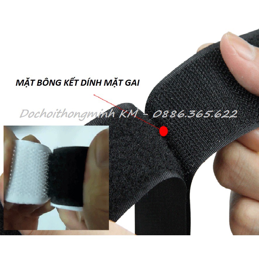 Velcro/ khóa nhám/ dán xé đen trắng - GIÁ 1 MET