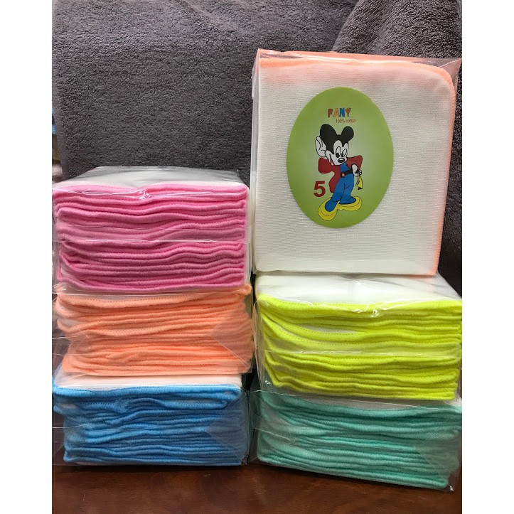 10 khăn gạc mùng sữa LỚN 5 LỚP  SIÊU THẤM  25*34 cm