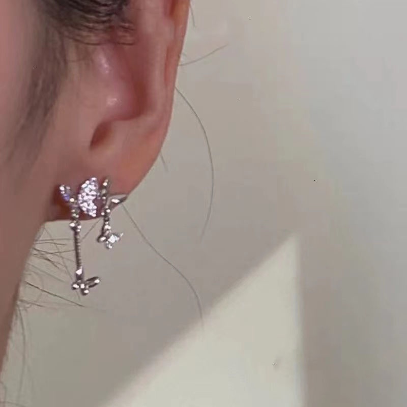 Bông Tai Hình Bướm Đính Đá Thông Minh Thời Trang Cao Cấp