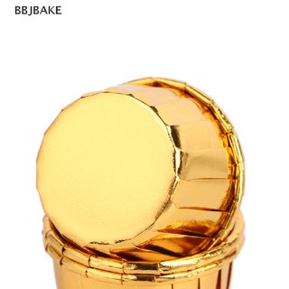[cxFSBAKE] 50pcs mini cupcake Foil Cupcake Wrapper Paper Gold Silver Cupcake Baking Cups  KCB