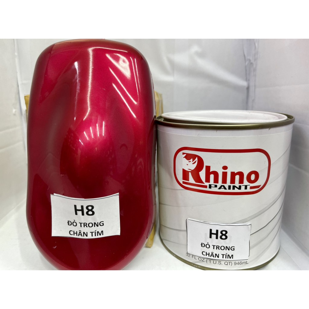 Sơn Màu Đỏ Trong Chân Tím H8 (Sơn Oto, Xe Máy) Đóng Lon 1Kg